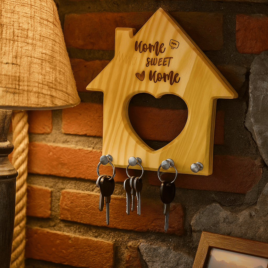 JeC Customizações - Presentes - lembranças de casamento 4 Porta-Chaves Personalizado | Home Sweet Home - Ambientado